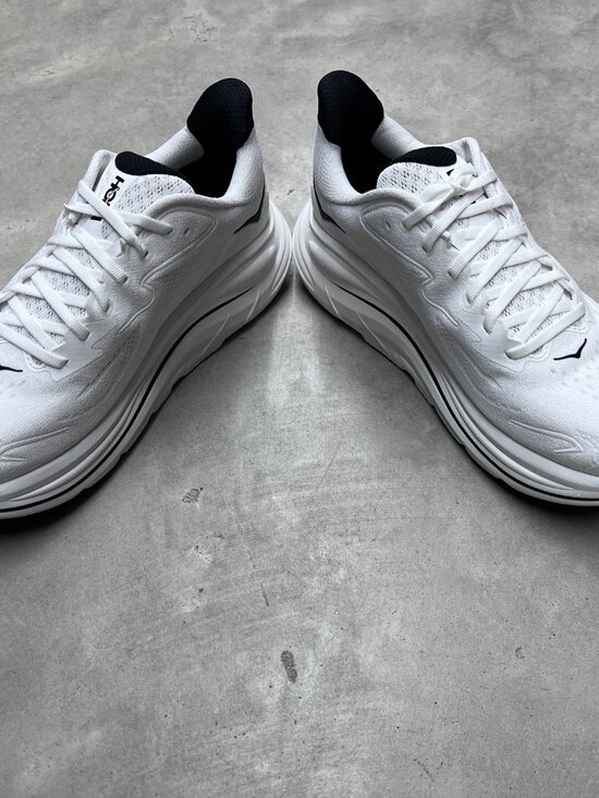 Hoka One One Clifton 10 Men\'s Running Shoes White Black 1162030/WBLC - New main image 6